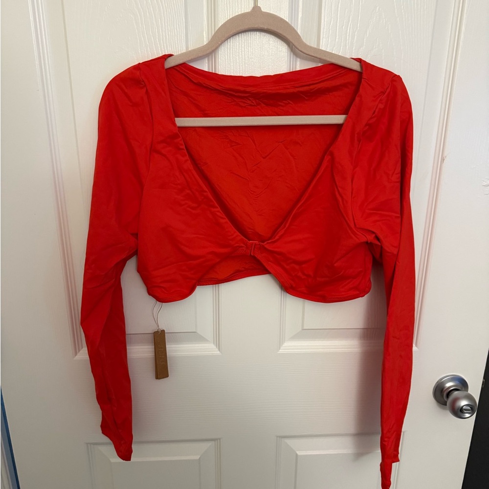 Skims long sleeve swim shrug